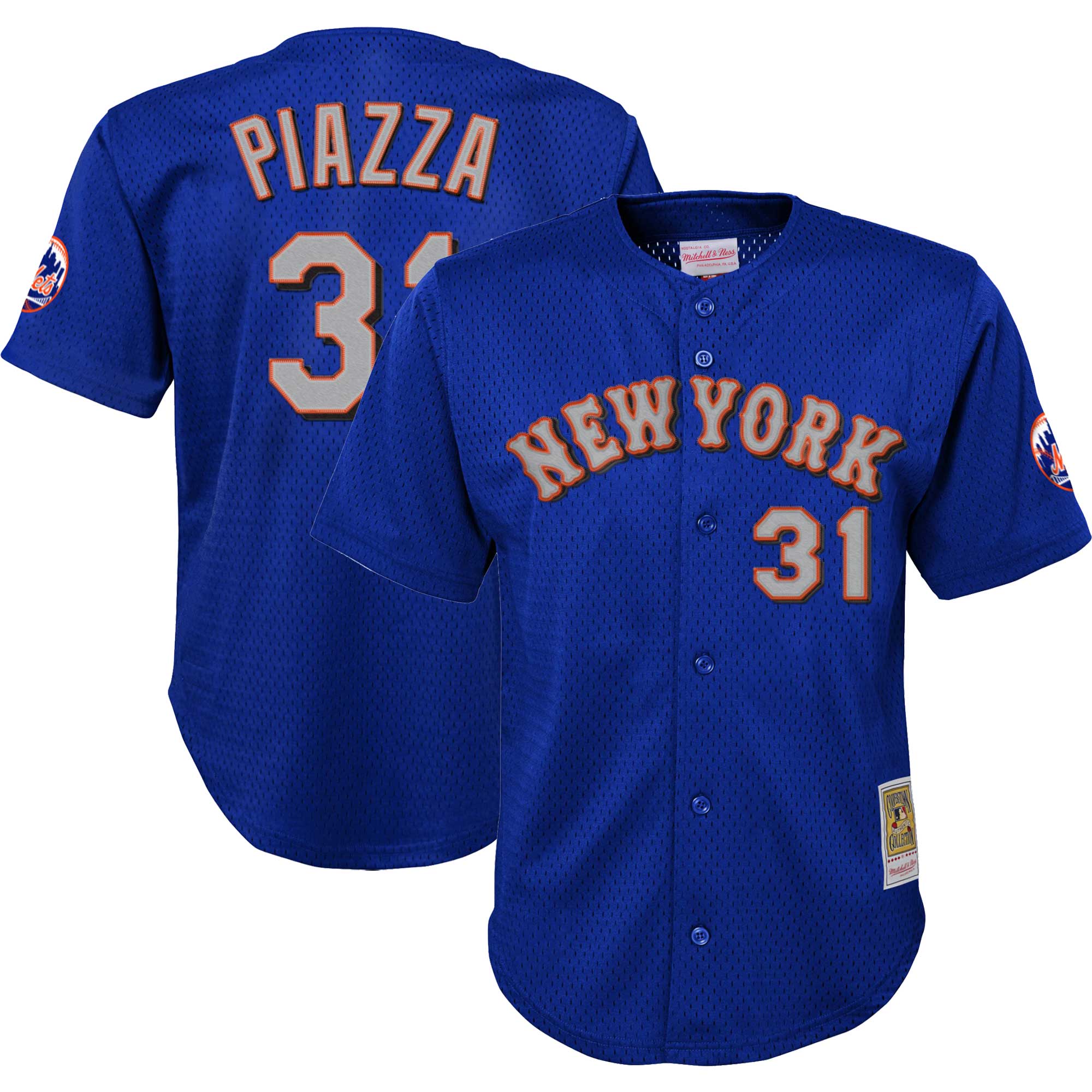 Mike Piazza New York Mets Mitchell & Ness Youth Cooperstown Collection Mesh Batting Practice Jersey – Royal