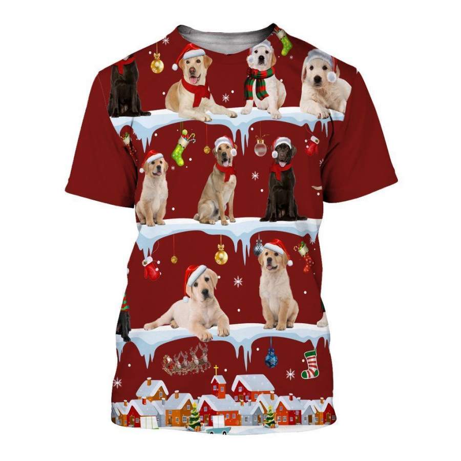 Labrador Snow Christmas 3D Shirt