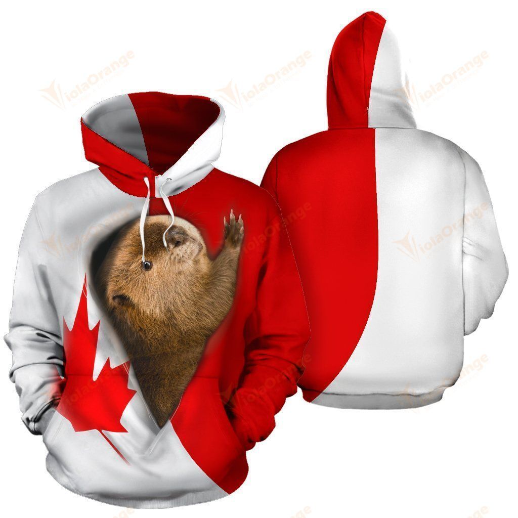 Unisex The Canada National Animals 3D Hoodie All Over Print