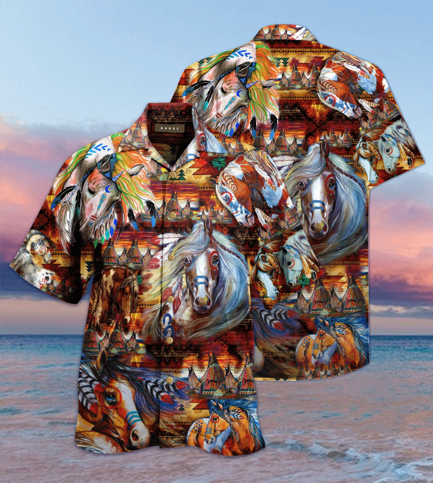 Horse Native American Hawaii Shirt For Men And Women Colorful Ha49617