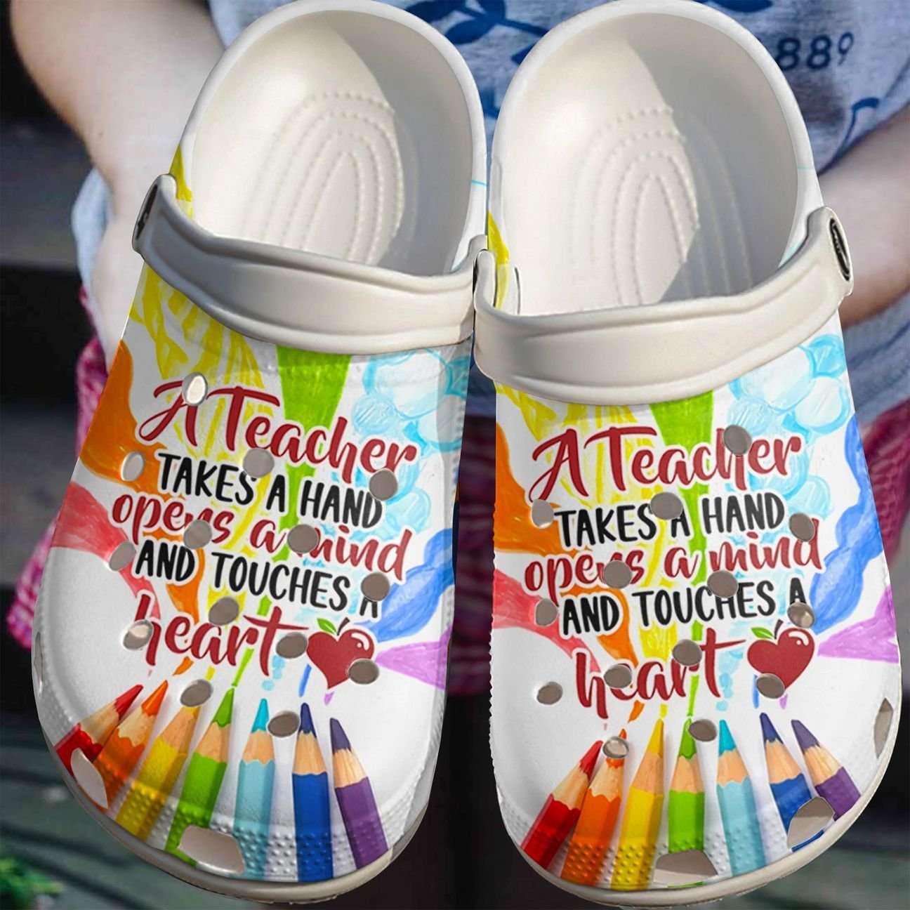 Teacher Personalized Clog, Custom Name, Text, Color, Number Fashion Style For Women, Men, Kid, Print 3D Takes A Hand