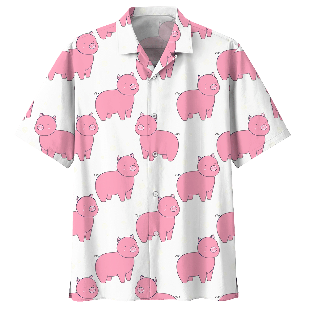 Pig White Unique Design Unisex Hawaii Shirt For Men And Women Ha49097