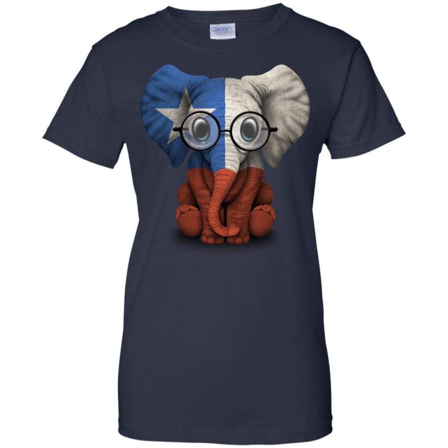 CHILE – Baby Elephant with Glasses and Chilean Flag T Shirt & Hoodie