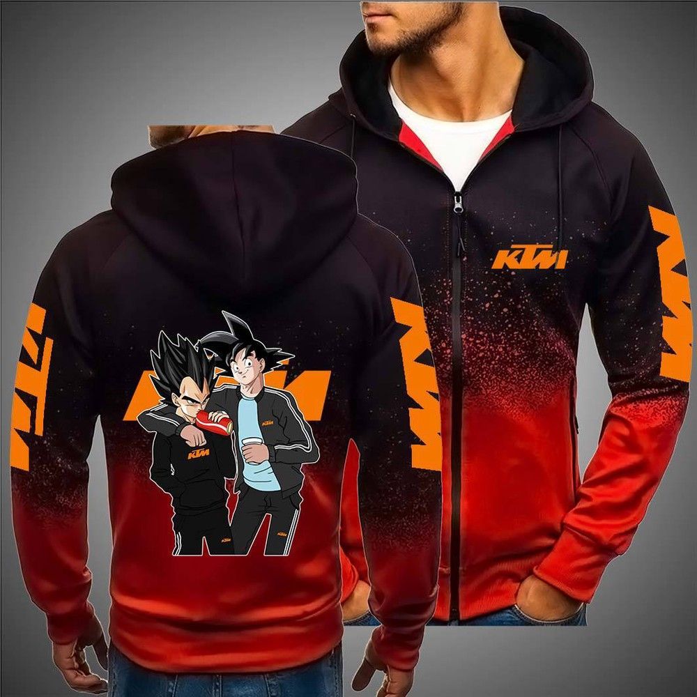 Ktm Racing Son Goku And Vegeta Dragon Ball Z Ktm Racing Son Goku Vegeta Ktm Racing 3D Pullover Hoodie, Bomber Jacket, Sweatshirt, T-Shirt