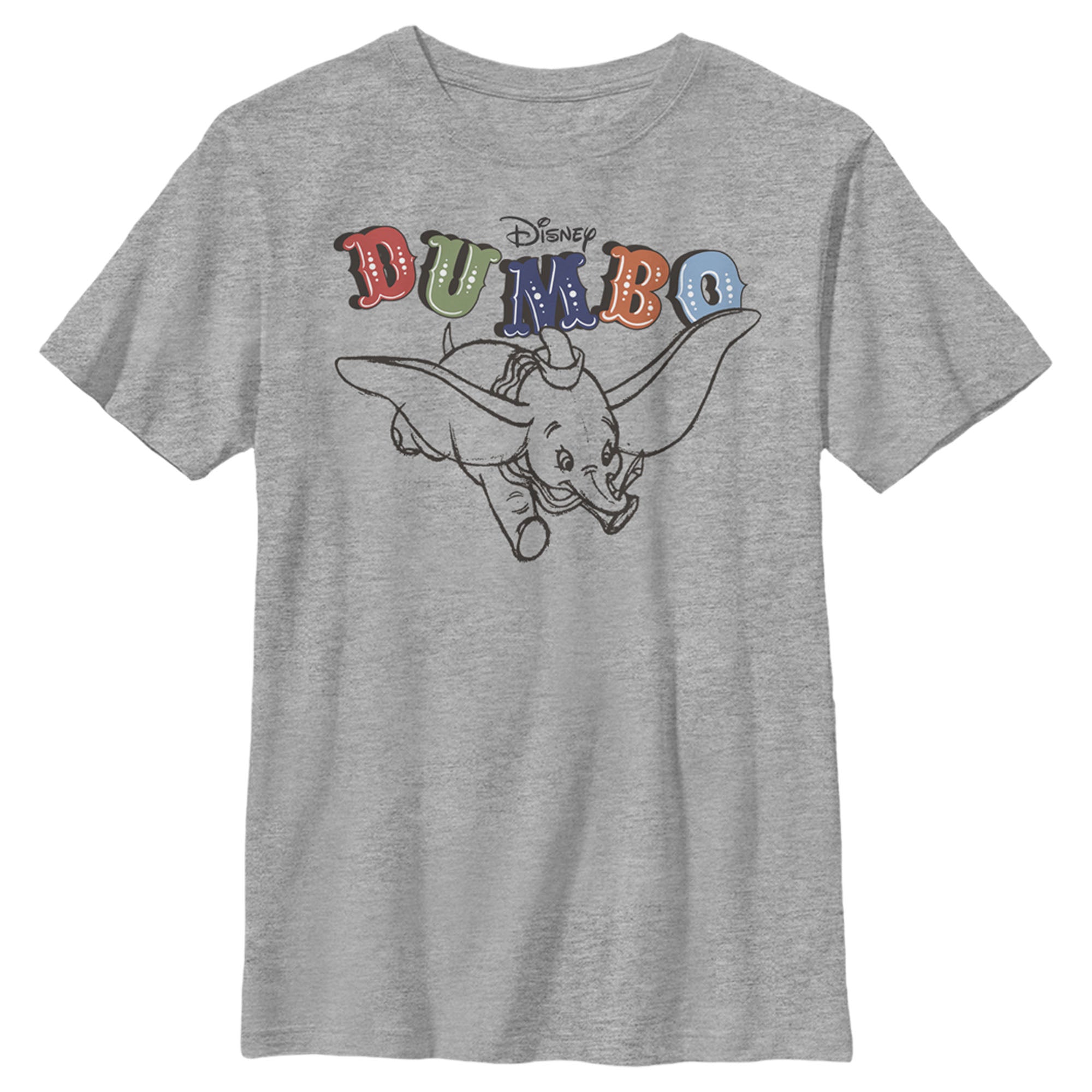 Boy’S Dumbo Flying Outline With Logo T-Shirt