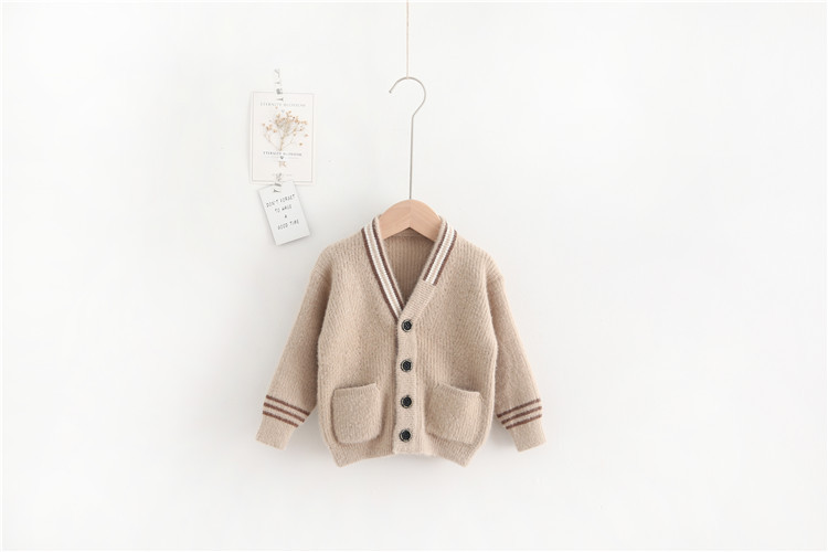 Baby Boys Cardigan Knitted Baby Kids Sweaters V-neck Kids Jumper Cardigans Woolen Boys Girls Sweater Toddler Cardigan Sweater alx