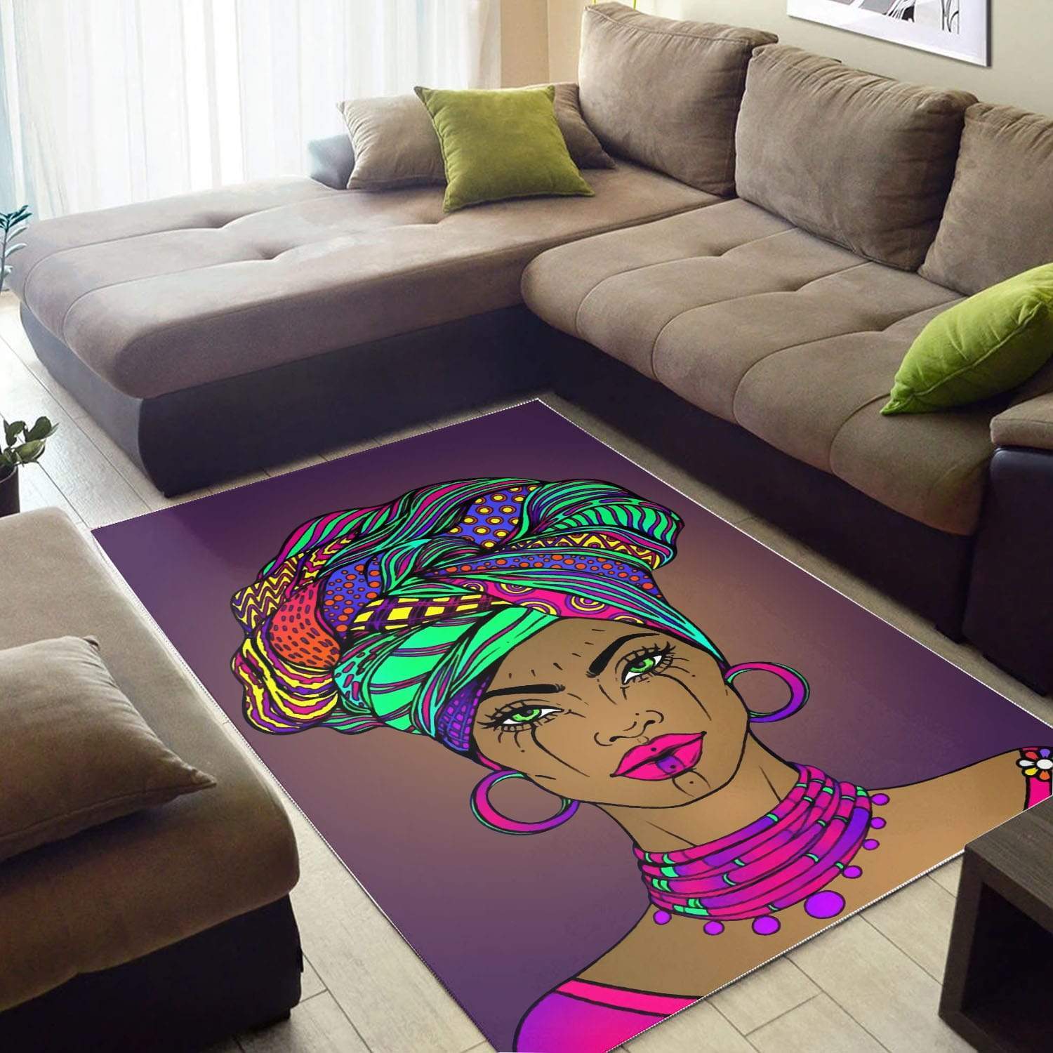 WonderBlackGirl – Beautiful African Woman Rug Gifts 4