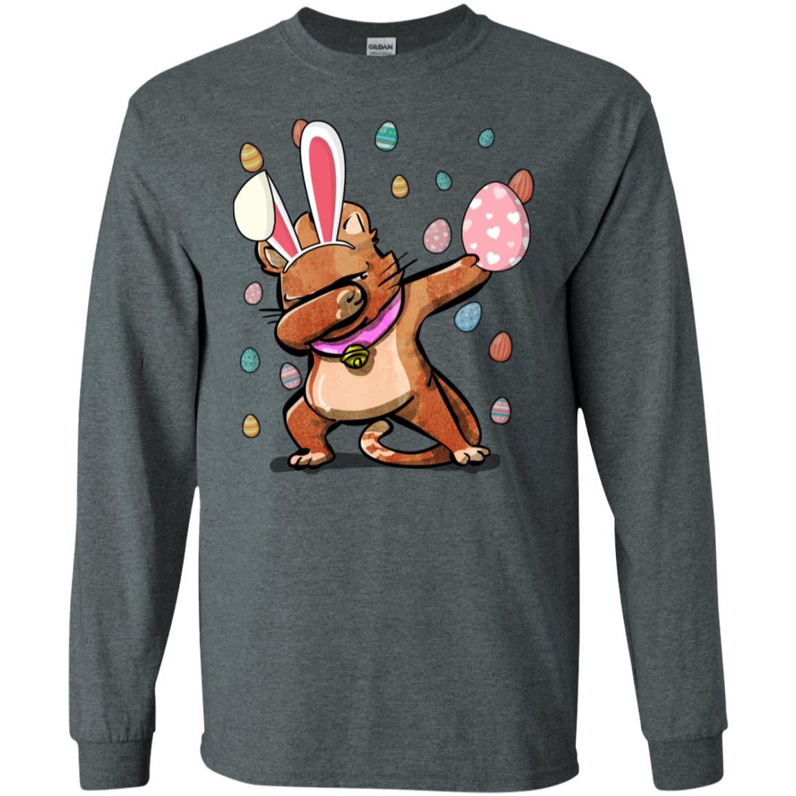 Check out this awesome Easter Dabbing Cat T Shirt Bunny Ears Kids Boys Girls Gift Tee