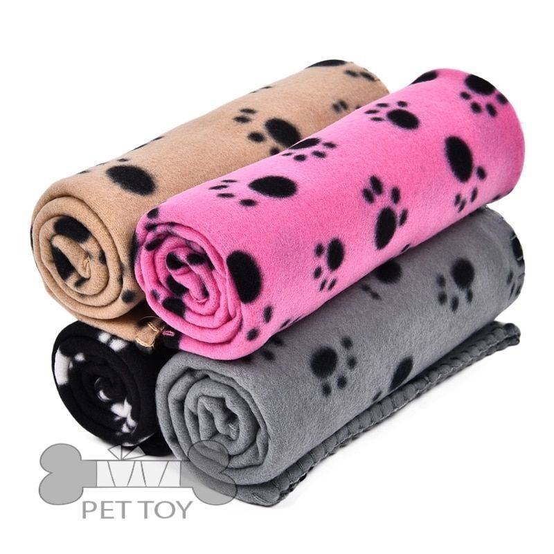 Wholesale Pet Blankets Mat Blanket Lovely Design Paw Print Soft Warm Fleece Dog Cat Mat Puppy Bed Sofa Cushion Pet Kitten Towels