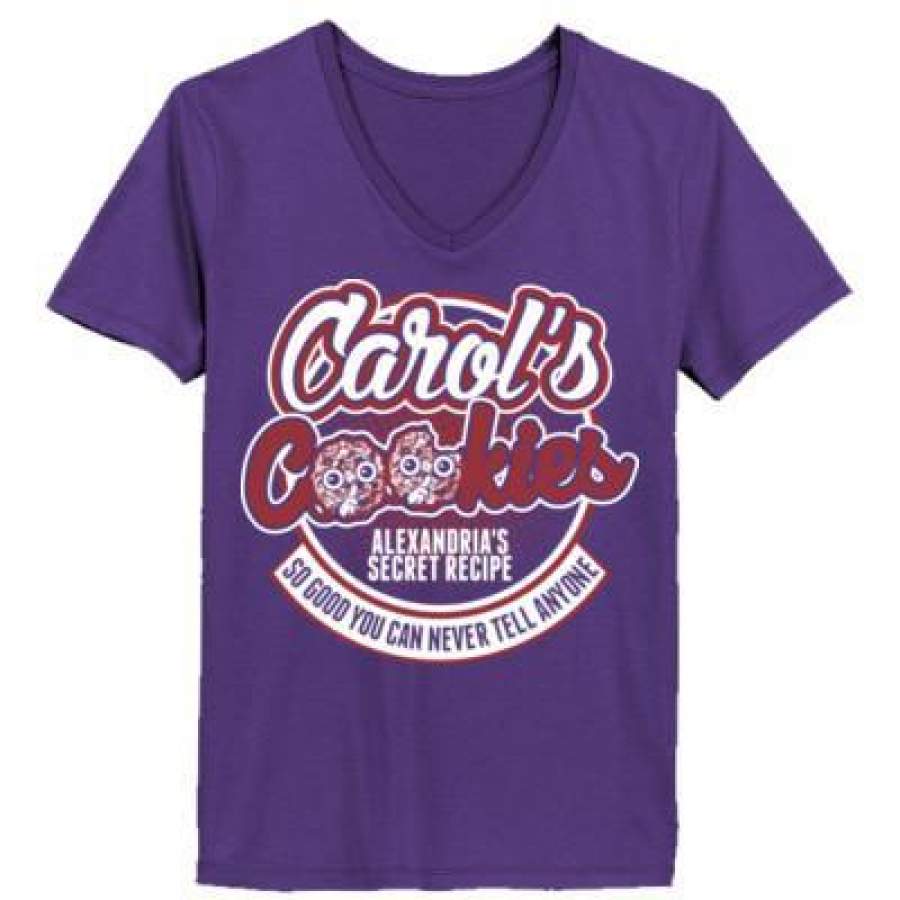 AGR Carols Cookies Alexandrias Secret Recipe So Good You Can Never Tell Anyone – Ladies’ V-Neck T-Shirt