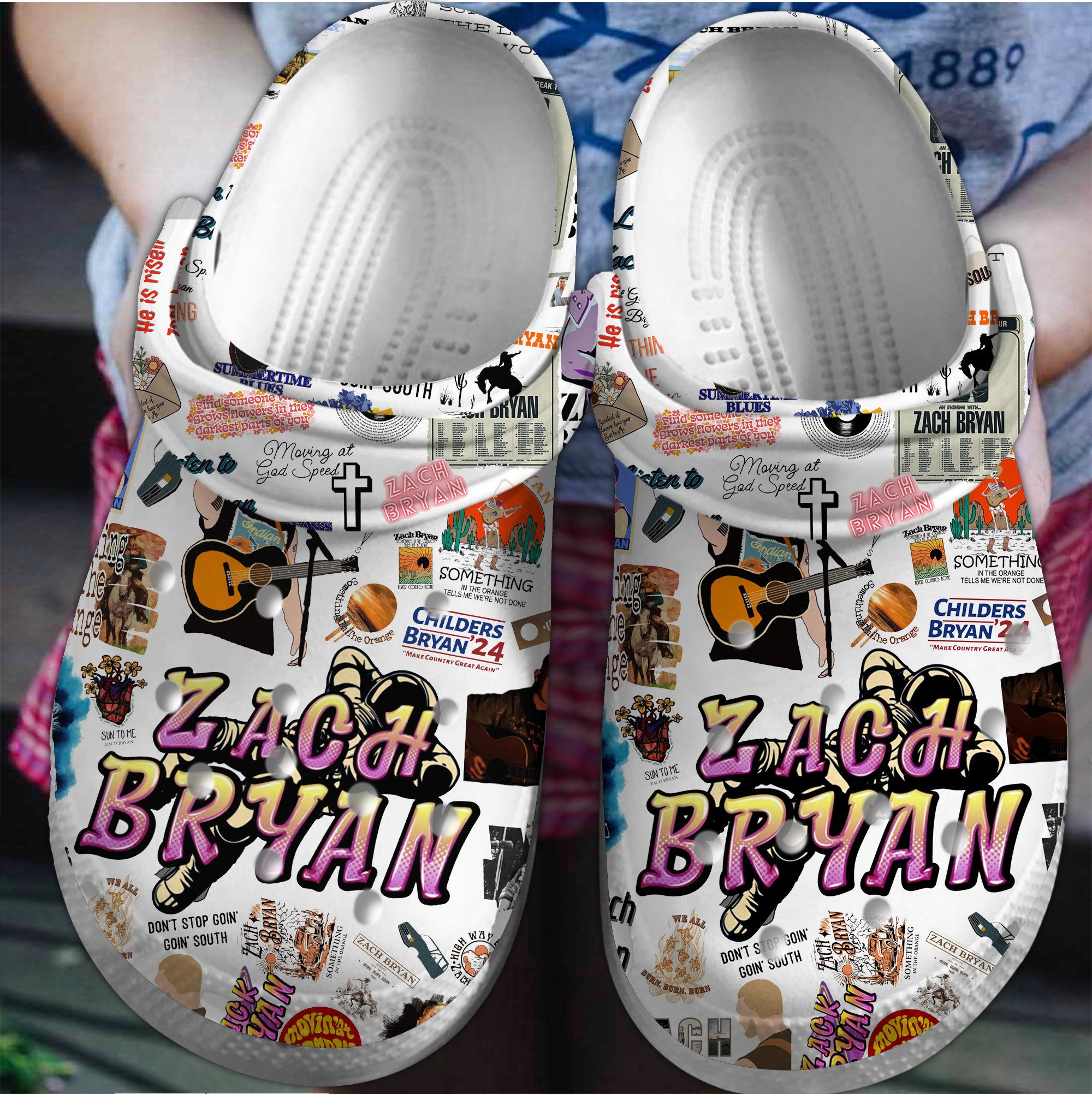 Zach Bryan Music Crocs Crocband Clogs Shoes Comfortable For Men Women and Kids