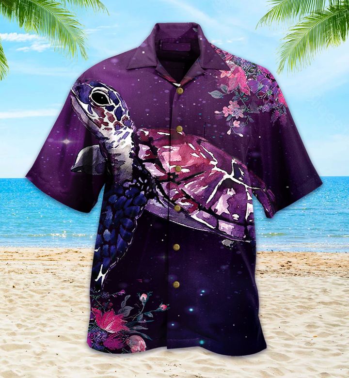 Turtle Violet Hawaii Shirt Ha44055