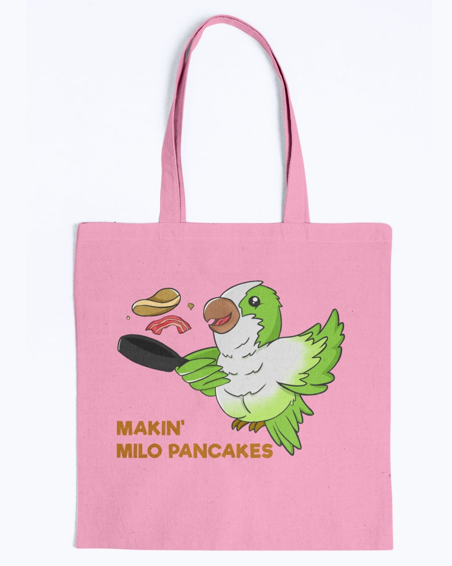 Milo Parrot Makin’ Milo Pancakes  Canvas Tote Bag