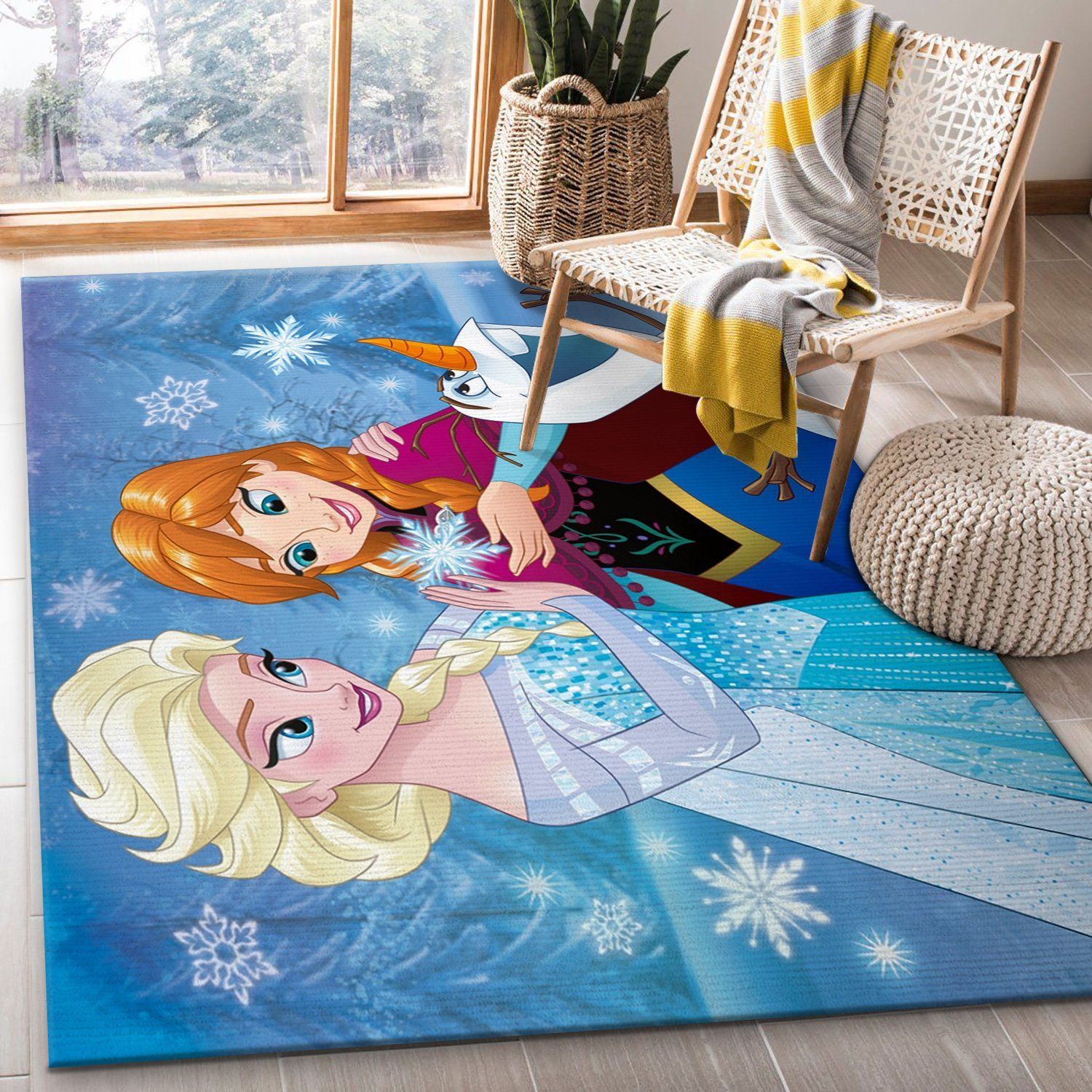 Frozen Area Rugs Living Room Carpet Christmas Gift Floor Decor The US Decor