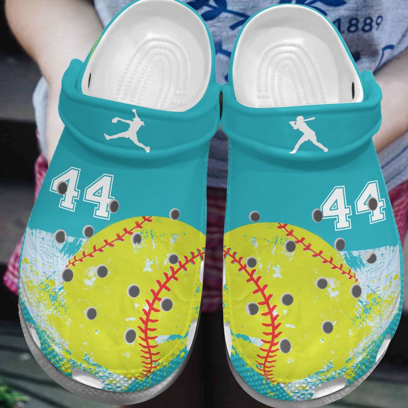 Softball Personalized Clog, Custom Name, Text, Color, Number Fashion Style For Women, Men, Kid, Print 3D Colorful Softball Vq