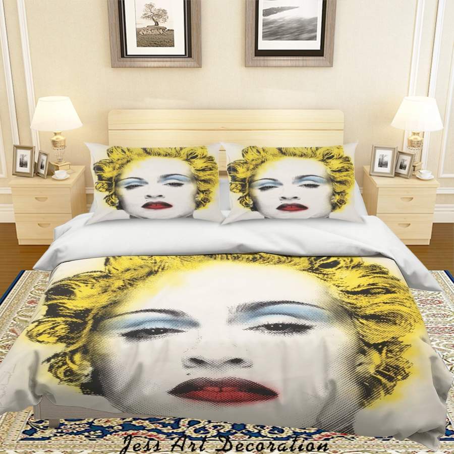 3D  Golden Hair Madonna Graceful Quilt Cover Set Bedding Set Duvet Cover Pillowcases  ZY D94