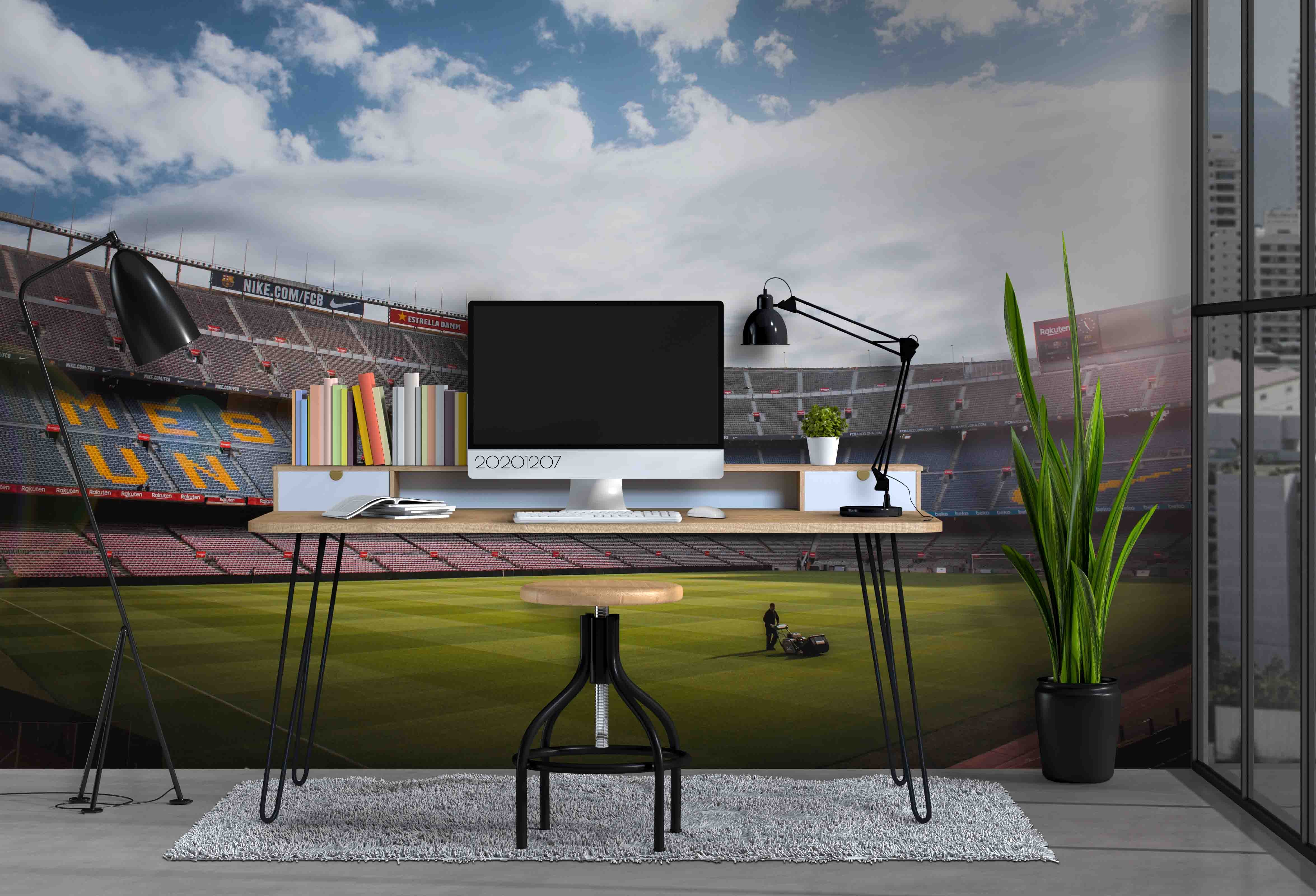3D Pexels Sports Football Court Wall Mural Wallpaper Lxl