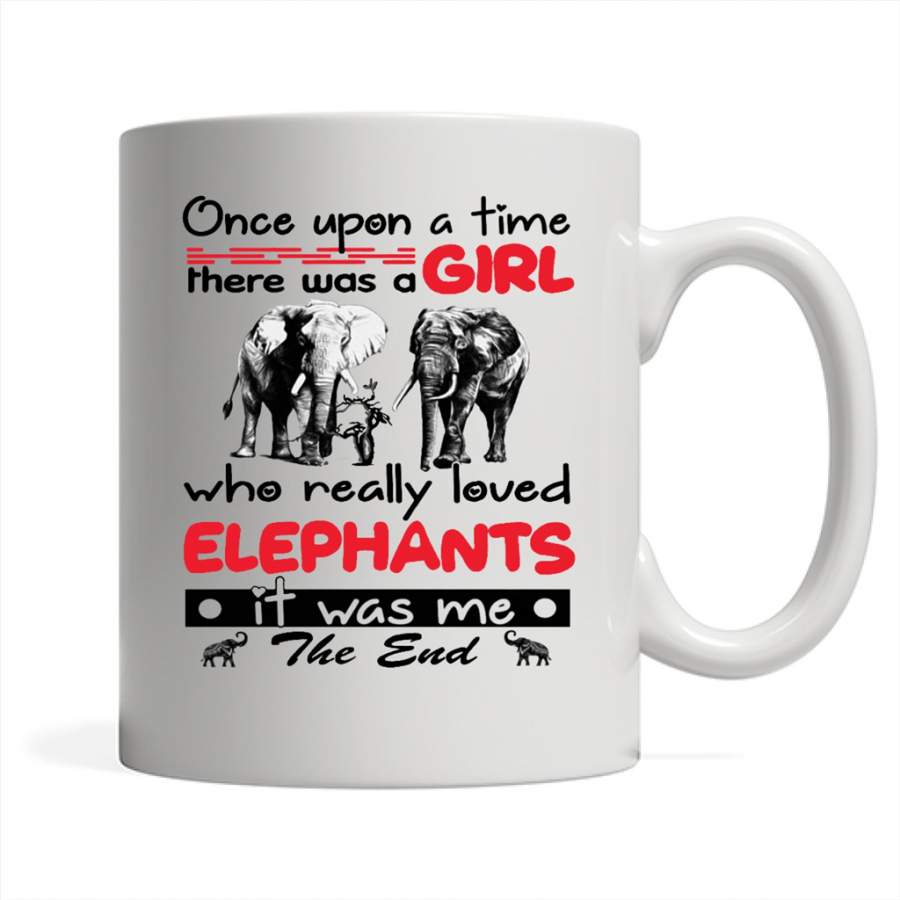 Once Upon A Time There Was A Girl Who Really Loved Elephants It Was Me W – Full-Wrap Coffee White Mug