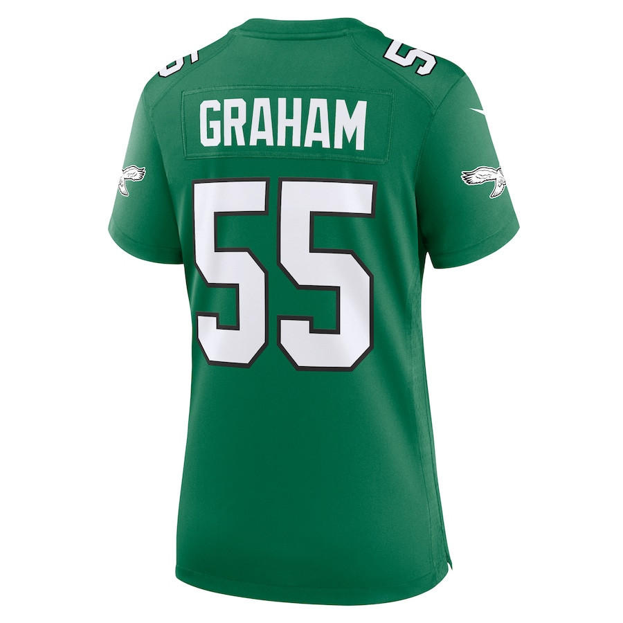 Brandon Graham 55 Philadelphia Eagles Women Alternate Game Jersey Kelly Green Opalve Store