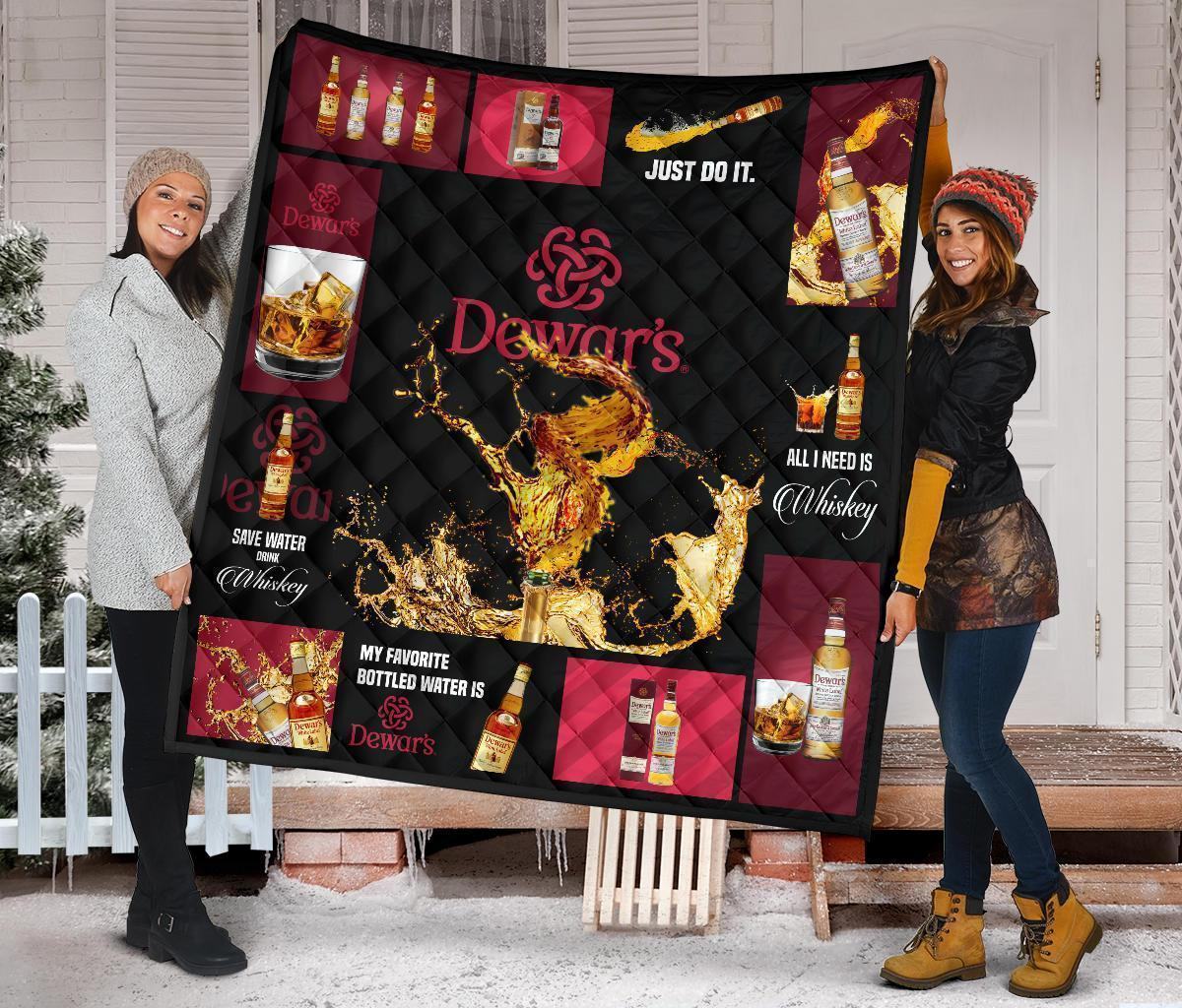 Dewar’S Scotch Quilt Blanket All I Need Is Whisky Gift Idea Qb005