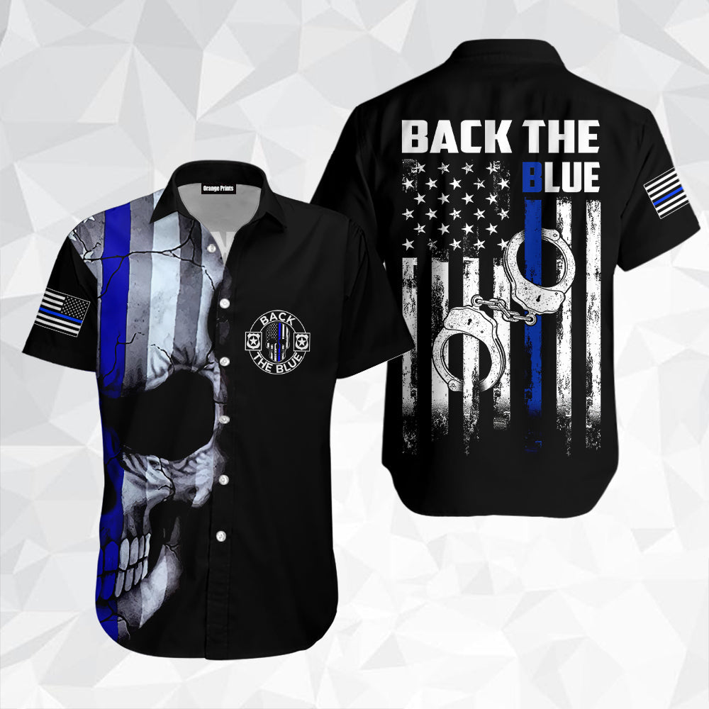 Black The Blue Police Aloha Hawaii Shirts For Men And Women Ha49710