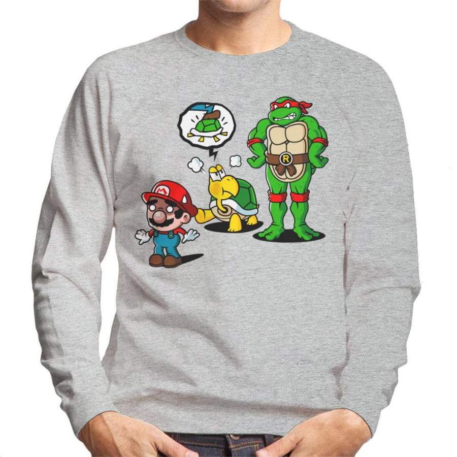 Turtle Big Bro Super Mario TMNT Men’s Sweatshirt