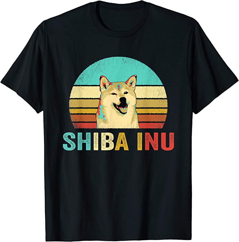 Vintage Shiba Inu Shirt Dog Sunset