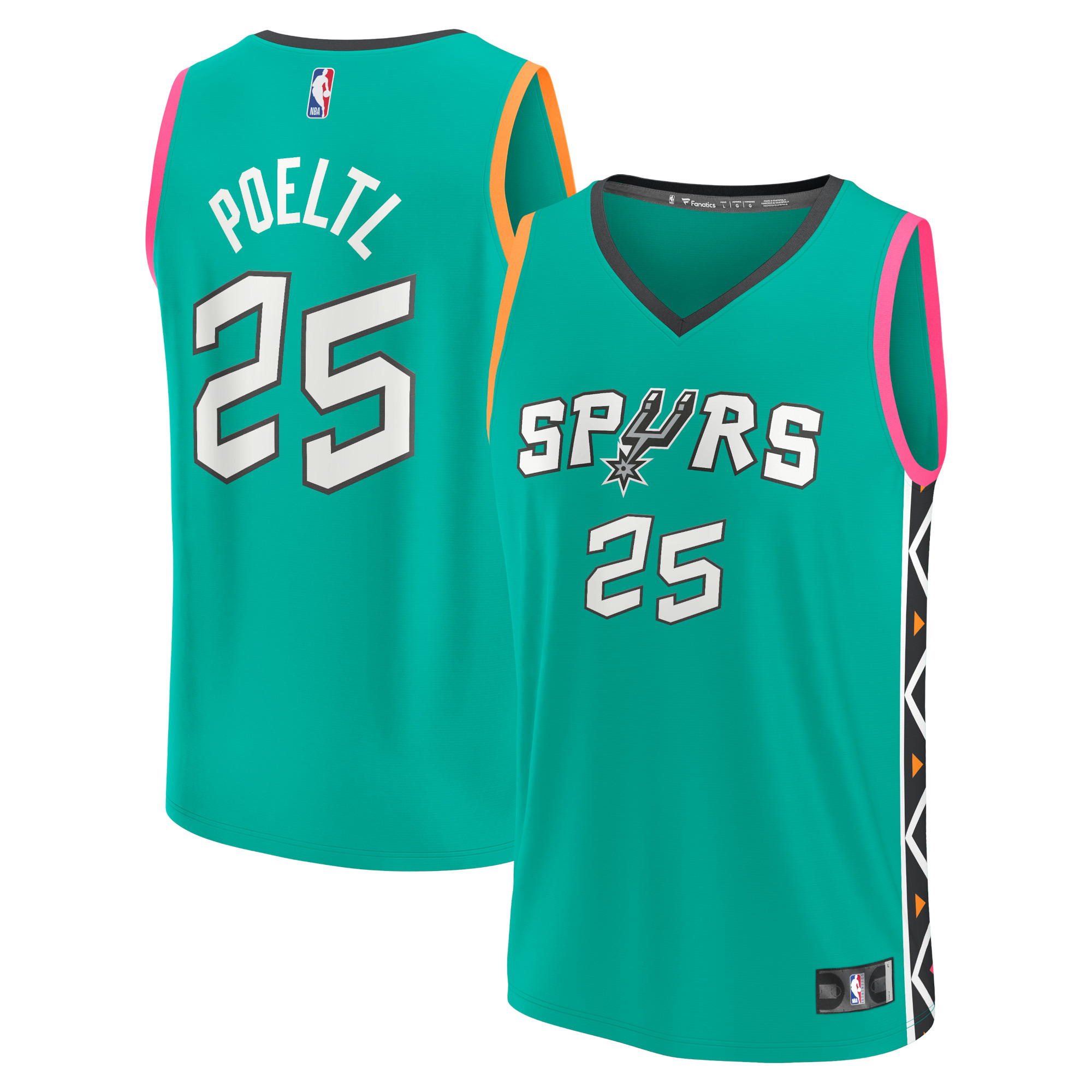 Jakob Poeltl San Antonio Spurs Fastbreak Jersey – City Edition – Green