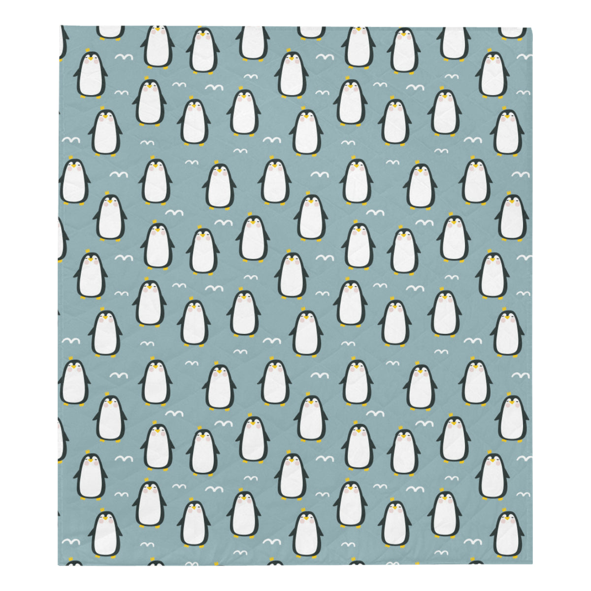 Penguin Pattern Print Design A02 Premium Quilt