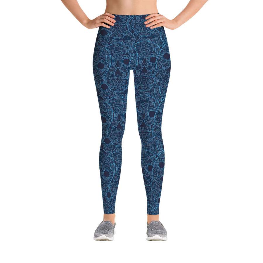 Blue Sugar Skull Leggings – FashionStation Store