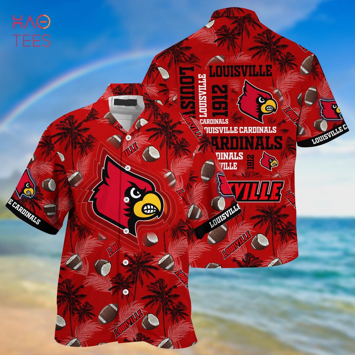 NCCA Louisville Cardinals Coconut Red Trendy Hawaiian Shirt Aloha Shirt