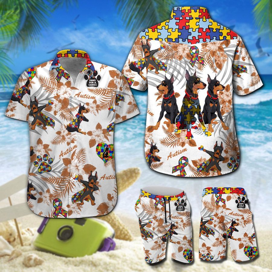 Doberman Autism Hawaii Shirt 205 Ha92782