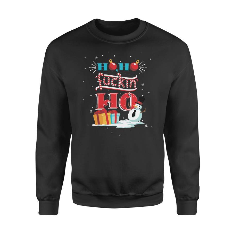 Christmas Gift Idea Christmas With Boxes Gift Candy Cane Light And Snowman – Standard Crew Neck Sweatshirt