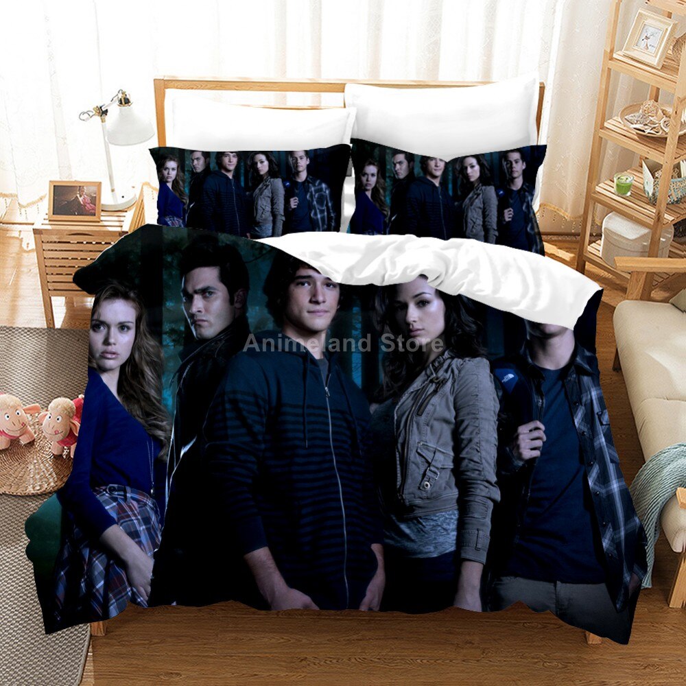 Teen Wolf Bedding Set Tv Series Bed Linen  Duvet Cover Sets Home Decor Twin Single Queen King Size Fashion American Gift