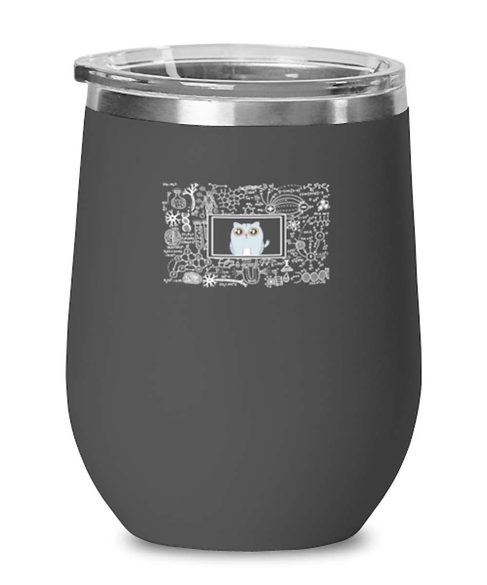 Wine Tumbler Stainless Steel Insulated Funny Schrodingers Cat In A Box Science Nerd School