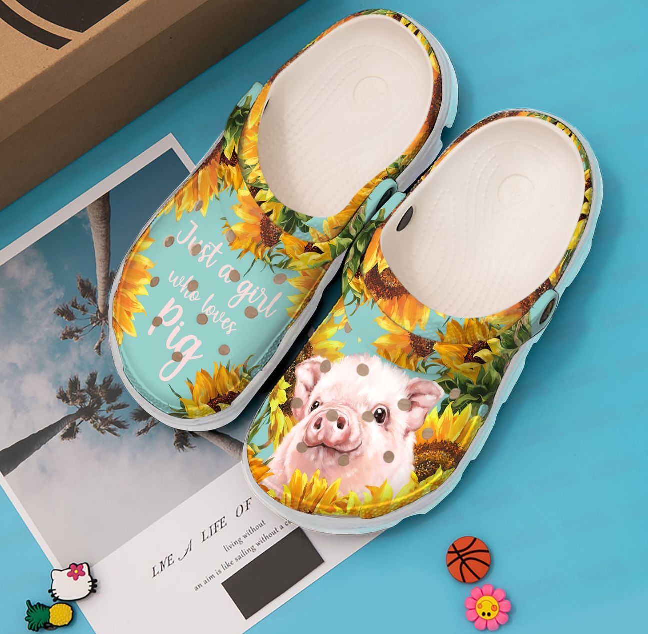 Pig Personalized Clog, Custom Name, Text, Color, Number Fashion Style For Women, Men, Kid, Print 3D Just A Girl Who Loves Pig