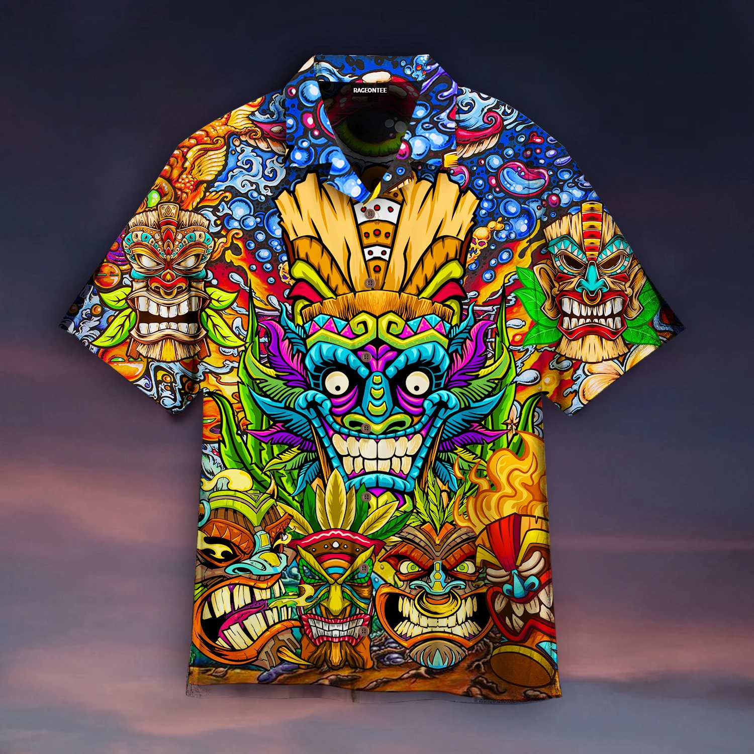 Aloha Tiki Awesome Colorful Hawaii Shirts Ha12246