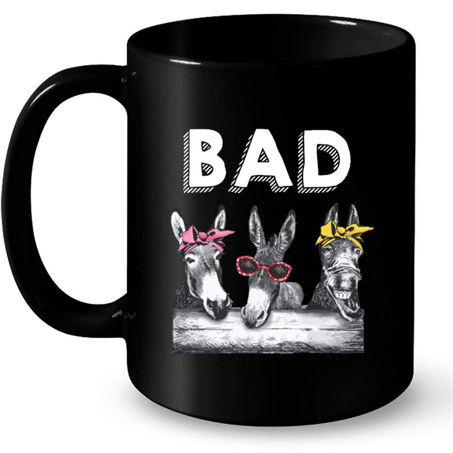 Bad Donkeys FUnny Vintage – Full-Wrap Coffee Black Mug