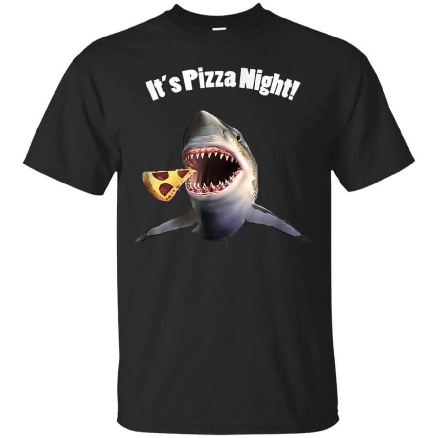 AGR Its Pizza Night Cool Shark And Pizza Jaq T-shirt