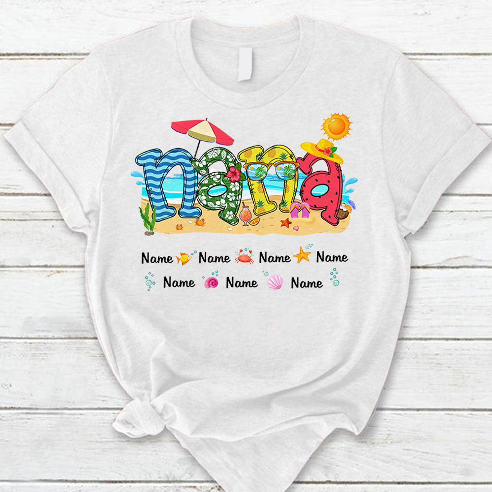 Mimi Cute Summer With Beach Sand T-Shirt For Grandma Hn98 Lihd