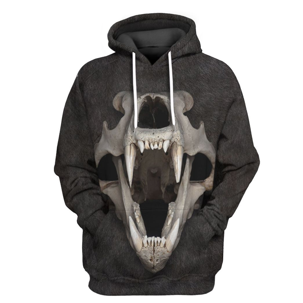 3D Bear Skull Tshirt Hoodie Apparel