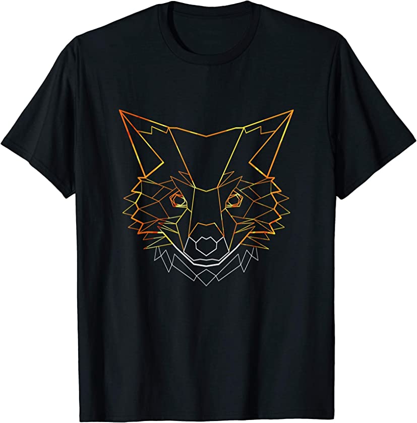 Polygon Animal Foxes Gift T-Shirt