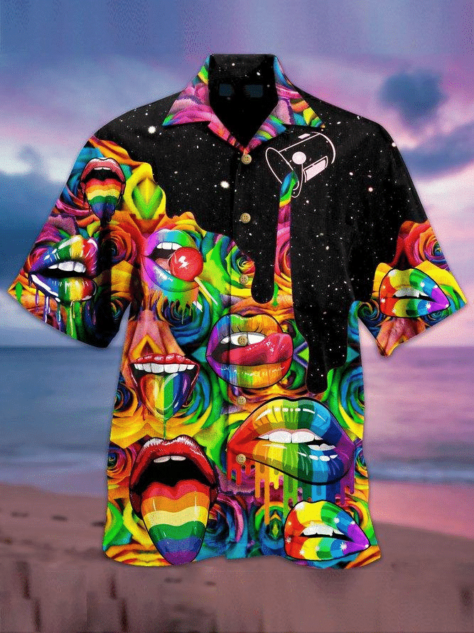 Candy Lips Lgbt 3D Hawaiian Shirt