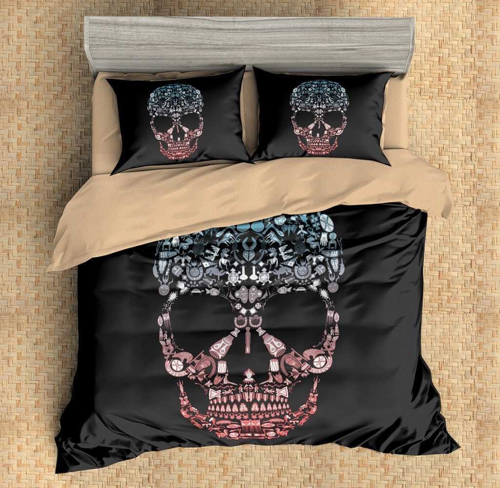 3D Customize Skull Customized Bedding Sets Duvet Cover