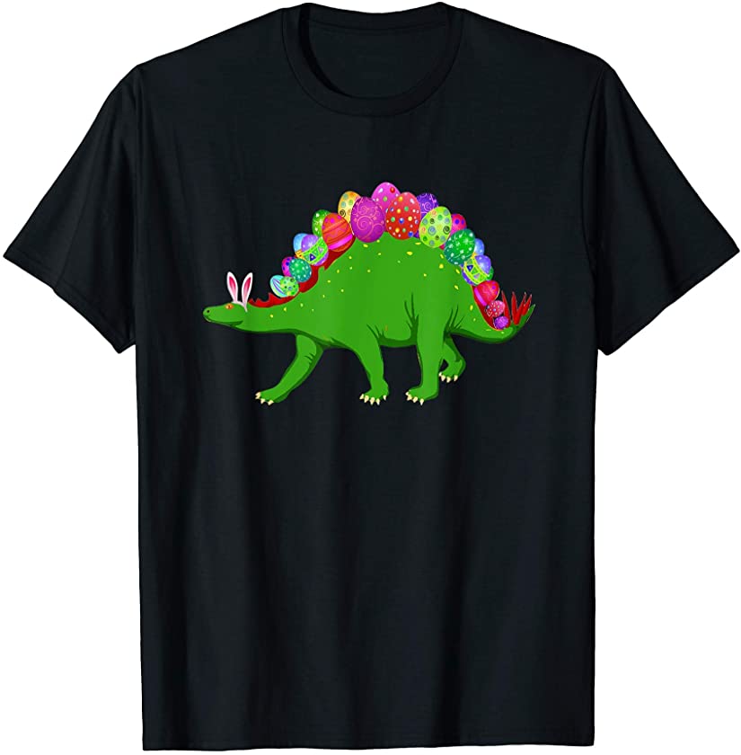 Dinosaur Easter T Rex Bunny Eggs Costume Boys Girls Kids T-Shirt