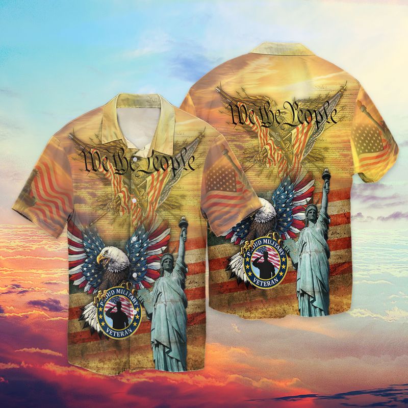 Us Veteran – We The People Patriot Logo 3D Full Print Hawaiian Shirt