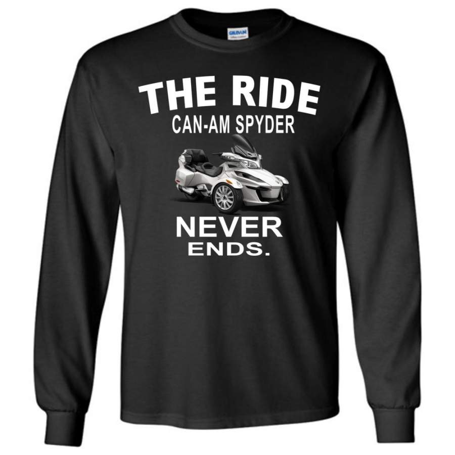 The Ride Can Am Spyder Never Ends Long T-Shirt