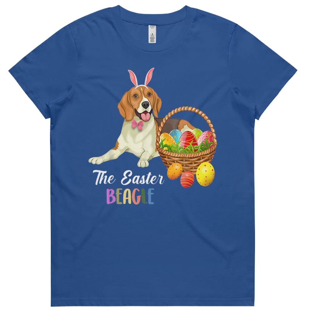 Beagle Dogs Bunny Easter Egg Hunt Happy Easter Day Gifts Womens Tshirts