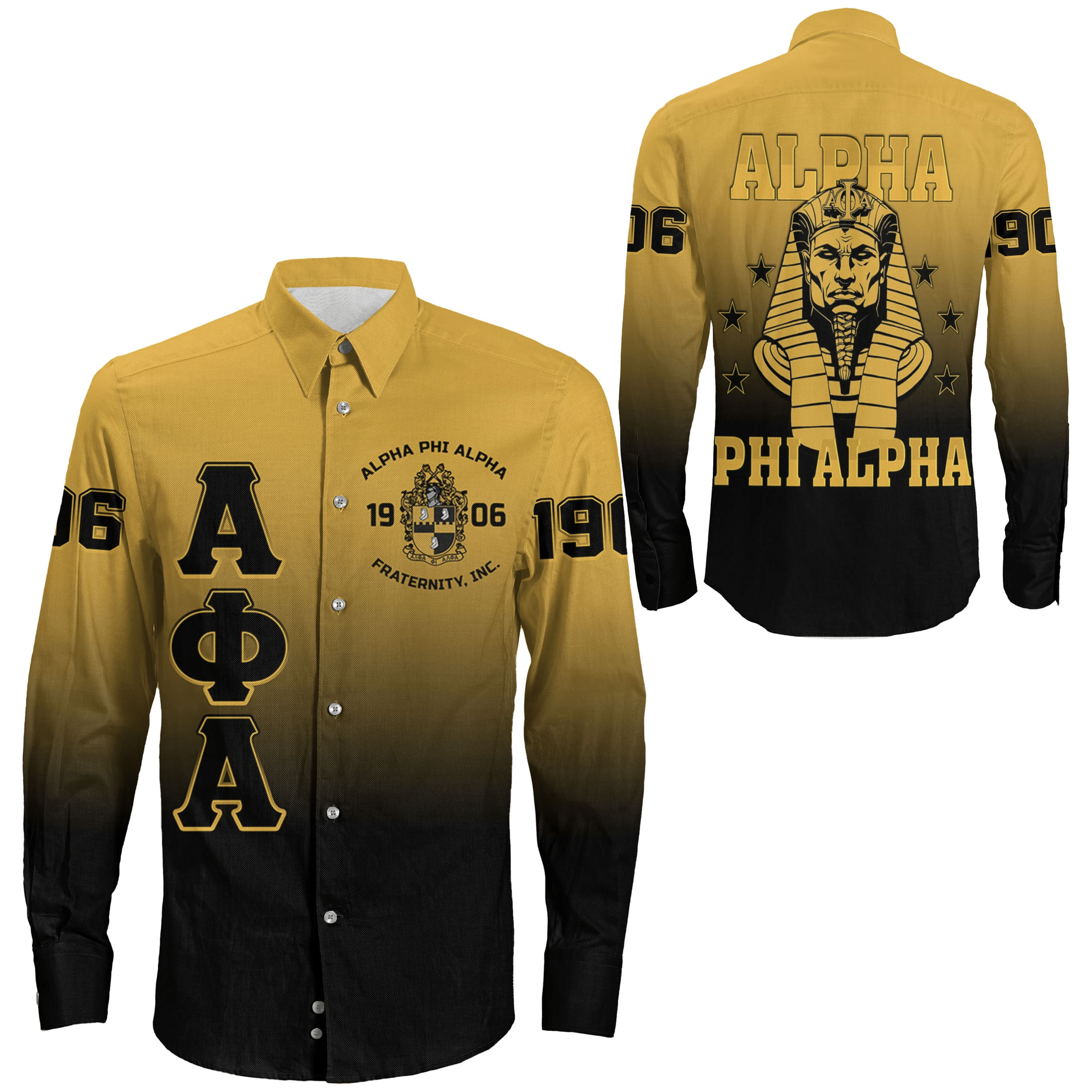 Africa Zone Shirt – Alpha Phi Alpha Gradient Long Sleeve Button Shirt A31