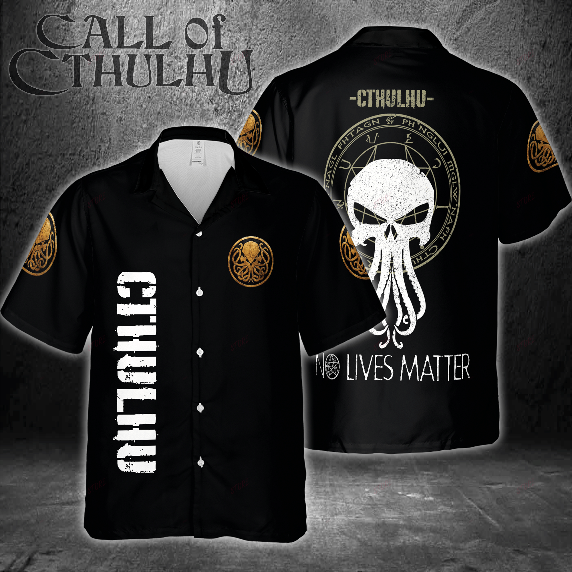 Cthulhu Hawaiian 3D Shirt 3Hs-U4B5